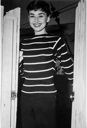 Audrey Hepburn photo - la-mariniere-audrey-hepburn_ in striped shirt.jpg
